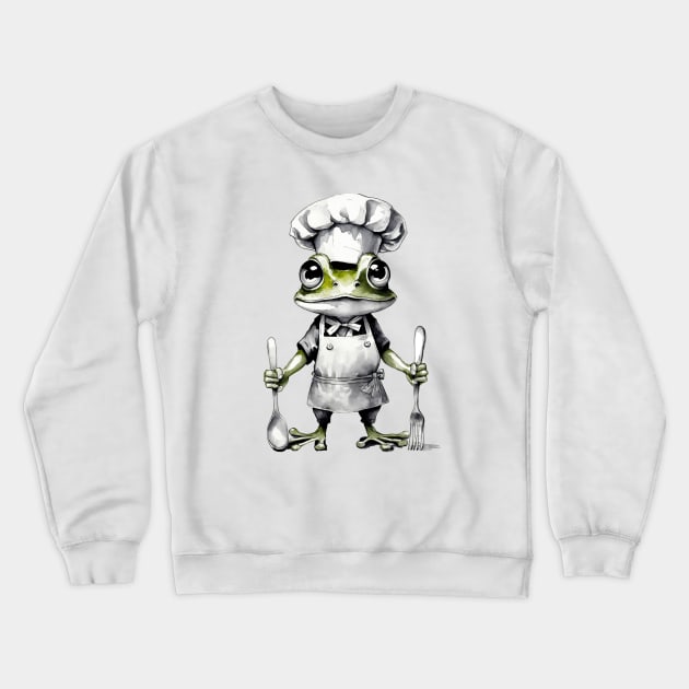 chef frog cool Crewneck Sweatshirt by Profound Prints